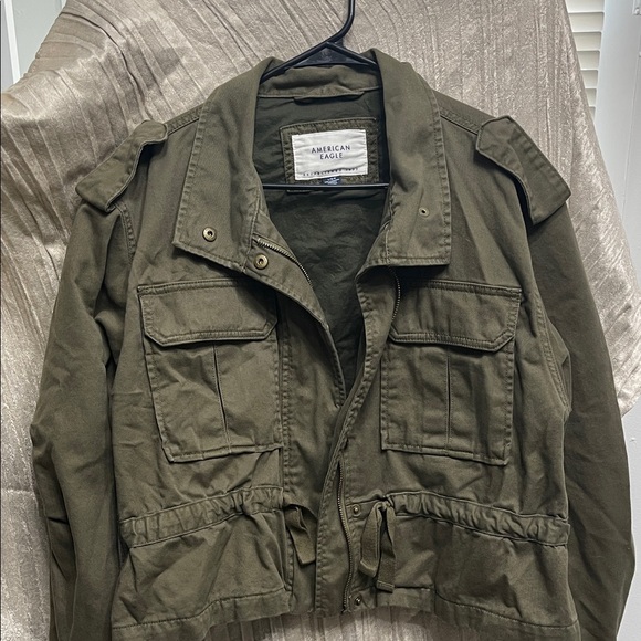 American Eagle Women’s Peplum Military Jacket - Picture 2 of 3